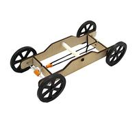 Wood DIY Car Model Kits Physics Science Cognitive Toys 17cmx7.5cmx4.4cm, Car No 1