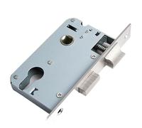 Wood Door Mortise Lock with Square Edge Front, Stainless Steel Security Door Lock Body Silent Tongue Mechanical Handle Replacement Spare Parts(A3)