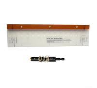 Wood Dowel Jig for Shelf Pins and Cabinet Holes, 64mm & 37mm Drilling Guide with Self-Centering Bit, + Acrylic Furniture Joinery Tool for Woodworking