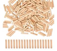 Wood Dowels, 300Pcs Wooden Dowel Pins 6mm x 30mm Wood Twill Fluted Dowels Plug for Furniture Woodwork Craft Project