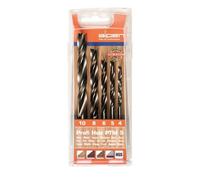 Wood Drill Bit Set 4, 5, 6, 8, 10mm, HSS-G for Hardwood, Wood Drill Spiral Drill