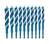 Wood Drill Bit with Four Blades and Three Slots for Efficient Chip Clearance and Precise Positioning with Hexagonal Anti Slip Shank (22mm)