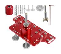 Wood Drilling Dowelling - Cabinet Hinge Jig, Pocket Hole Drill Template, Heavy Duty Aluminum Construction | Portable Easy Alignment for Wood Joinery Shelf Carpentry DIY Furniture Repair Projects Use