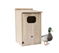Wood Duck House, Sturdy Weather-Resistant Nesting Box and Shelter for Ducks, Hooded Mergansers & Waterfowl, 17x10x10 Inches, Ideal for Outdoor Ponds, Wetlands & Backyards