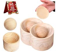 Wood Dumpling Maker, Dough Presser Dumpling Skin Pressing Tool Wooden Dumpling Skin Maker Empanada Maker Press Home DIY Bao Bun Empanada Mold Making Tool (B-2pcs)