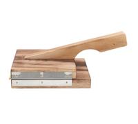 Wood Dumpling Skin Press Mould for Uniform Wrapper Making | Coffee Finish, Wood and Stainless Steel Build, Reusable Kitchen Tool, for Beginners and Skilled Home Chefs