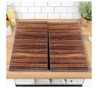 (Wood Effect) 2 Pcs Universal Glass Cutting Chopping Boards