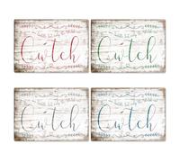 Wood effect Anyone Can Cuddle But Only The Welsh Can Cwtch | Printed Metal Plaque/Sign