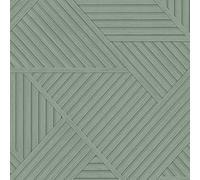 Wood Effect Geometric Wallpaper Sage Green Holden 13200
