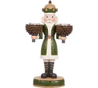 Wood Effect Nutcracker Candle Holder - Vintage-Style Christmas Decoration with Intricate Detailing, Holds 2 Tealights for Cosy Festive Glow on Mantels, Shelves & Holiday Centrepieces Xmas Decor - N98