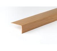 Wood Effect Plastic PVC Corner 90° 2.5 Meters Angle Wall Guard Edge Protector TMW Profiles (Light Oak, 40x20 mm)