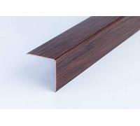 WOOD EFFECT PLASTIC PVC CORNER 90 DEGREE ANGLE TRIM 2.5 METERS VARIOUS SIZES Cezar by TMW Profiles (15mm x 15mm x 2.5M, Venge)