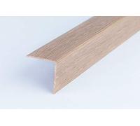 WOOD EFFECT PLASTIC PVC CORNER 90 DEGREE ANGLE TRIM 2.5 METERS VARIOUS SIZES Cezar by TMW Profiles (15mm x 15mm x 2.5M, Light Walnut)