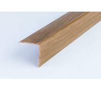 WOOD EFFECT PLASTIC PVC CORNER 90 DEGREE ANGLE TRIM 2.5 METERS VARIOUS SIZES Cezar by TMW Profiles (25mm x 25mm x 2.5M, Walnut)