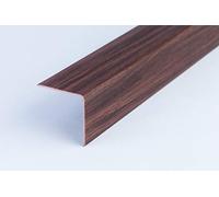 WOOD EFFECT PLASTIC PVC CORNER 90 DEGREE ANGLE TRIM 2.5 METERS VARIOUS SIZES Cezar by TMW Profiles (25mm x 25mm x 2.5M, Mahogany)