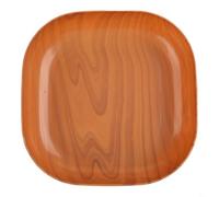 Wood Effect Snack Plates 5.9 Inch 8 Pack Square Plastic Dinner Plates Wood 5.9 Inch Reusable Square Serving Platters 5.9 Inch For Party Buffet 8 Pack Wooden Look Plates 5.9 Inch With Base Stand
