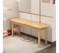 Wood Entryway Bench with Rounded Corners, Versatile Farmhouse Style Seat for Indoor and Outdoor Use, Perfect for Entryways, Bedrooms, and Dining Areas