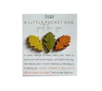 Wood Fall Leaves Pocket Hug | Hug Maple Wooden Keepsake - Portable Rustic Fall Leaves Decorations for Kids, Lover, Friends