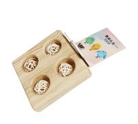 Wood Feeding Station For Active Birds Multifunctional Parrots Feeding Playing Toy For Cage And Aviary Use Indoor Parrots Activity