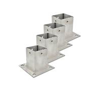 Wood Fence Pergola Post Base, Stainless Steel Post Bases for Deck Fence Pergola Silver Multiple Sizes(135x135mm(5.3x5.3 in))