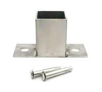 Wood Fence Post Anchor Base 1PC Stainless Dteel Concrete Post Anchor Square Tube Deck Post Brackets(Size:Diameter: 0.63in; H: 1.1in)