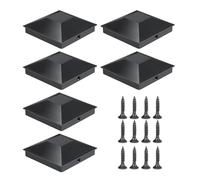 Wood Fence Post Cap, Outdoor Post Tool, Waterproof Design for Decking Protection Powder Coated Wood Posted Gear Component Yard Guard Unit Cover 10x10cm Standard Size New