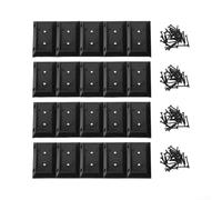 Wood Fence Post Holder for 2x4 or 2x6 Rails Engineered Stability Predictable Ground Interface Rust-Resistant Nylon Black 20-Piece Set Easy(20)