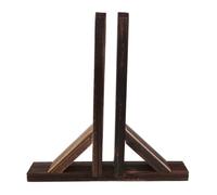 Wood Fence Support Base for Garden Panels, Coffee Wood | Anti Tipping Layout Adjustment, Quick Assembly, Easy Installation, Courtyard Fence and Patio Use