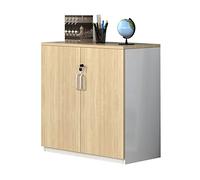 Wood Filing Cabinet with Lock, Heavy Duty Office Storage Unit, Desktop Organizer for Home Workspace, Secure Document Holder, Sturdy Design, 2 Doors, 31.4x31.4x15.7 Inch