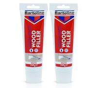 Wood Filler White 2 x 330g - Fast Drying Interior Exterior Crack Hole Repair Paste for Furniture, Doors, Floors, Panels, DIY Wood Restoration & Home Woodwork Projects, Dries White, Bartoline