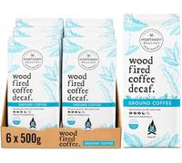 Wood Fired Decaf Ground Coffee 6 x 500g, Medium Roast, 100% Arabica Coffee