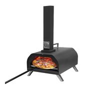 Wood Fired Outdoor Pizza Oven Portable Stainless Steel Wood Pellet Pizza Oven with Built-in Thermometer for Camping Outside Backyard Kitchen
