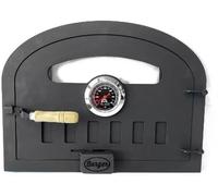 Wood Fired Oven Door with Glass (Medium), Black, Steel Sheet - Sor Pampa Grill cod 23 (Large)