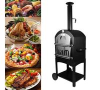Wood Fired Pizza Oven for Outside, Outdoor Pizza Oven, Portable Wood Pellet Burning Pizza Oven with Thermometer and Carry Bag, for Backyard Camping, Outdoor Kitchen