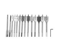 Wood Flat Sets Steel Woodworking Spade Bits Hex Shank Hole Puncher Tool