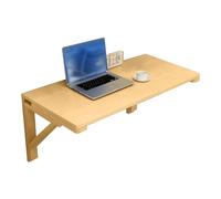 Wood Floating Drop-Leaf Dining Table - Wall-Mounted Folding Breakfast Bar & Work Desk Space-Saving Design Sizes L40-100cm (L120xW50cm/L47x20in)