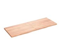 Wood Floating Shelf - Wall-Mounted Display for Kitchen, Bathroom, Living Room - Decorative Storage Solution Kit 160x60x(2-4) cm, Light Brown, Stylish Home nizer