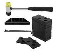 Wood Floor Installation Kit Laminate Tool Set with 20 Spacers for Fitting Manual Operation Lightweight Simple to Use Anti-Slip Includes Rubber Tapping Block Pull Headed Mallet