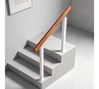 Wood Floor-Standing Hand Rail Fit 1-2 Steps, Safety