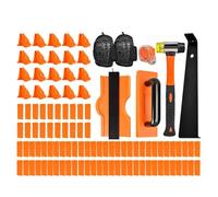 Wood Flooring Installation Kits Double Faced Mallets with Nonslip Grip Tapping Block Foam Kneepads Heavy Duty Pull Rod Hardwood Floor Installation Tool