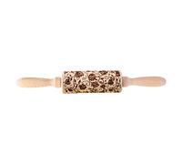 Wood Flower Leaf Spring Embossed Rolling Pin Engraved Rolling Stick Rolling Pin Baking Dough Roller Baking Accessories