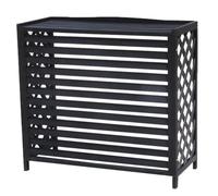 Wood Flower Stand Box - Air Conditioner Cover & Soundproof Shield for Heat Pump - Outdoor Unit Enclosure & (Black L96cm x W40cm x H89cm)