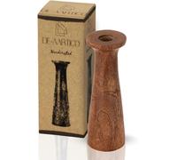 Wood Flower Vase, 7.87”H, Wooden Base Cylindrical Flower Vase, Classic Boho Rustic Style for Fireplace Bedroom Kitchen Living Room Centerpieces Office Desk