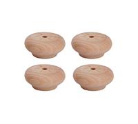Wood Furniture Feet Furniture Legs Table Legs Solid Wood Replacement Drum Shape Furniture Legs for Sofa Bed Cabinet Chair Couch Feet Wood Furniture Legs Wood Color 4 Pieces (20mm)