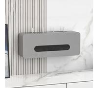 Wood & Glass WiFi Router Storage Box, Wall Mounted Floating Router Shelf, TV Cable Tidy Box, Extension Lead & Socket Hider, Signal Friendly Dustproof Home Cable Management Organiser Rack