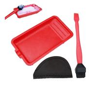 Wood Glue Applicator - Silicone Brush 20x15cm, Glue Spreader Tool With Tray, Reusable Non-Stick Applicator Kit | Wood Joinery Projects, Furniture Repairs, Art Craft Assembly, DIY Carpentry Work