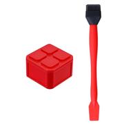 Wood Glue Brush Set, Silicone Portable Woodwork Set with Container, Multi-Purpose Woodwork Applicator Brush with Flexible Bristles, Silicone Craft Accessory with Ergonomic Handle, Woodworking