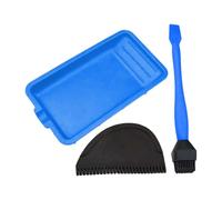 Wood Glue Spreader - 4PCS Silicone, Applicator Set, Flexible Brush, Nonstick Tray, Refillable Bottle | Multifunctional Silicone Glue Spreading Kit for Furniture Repair Carpentry DIY Craft Project