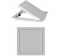 Wood Grain Access Door for Drywall - Push-Button Open Removable Plumbing Panel - Hidden Loft Access Panel - 11.8x11.8in (30x30cm) - Sleek Silver Finish