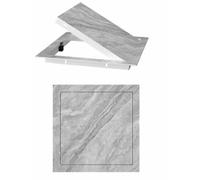 Wood Grain Access Door for Drywall - Push-Button Open Removable Plumbing Panel, Hidden Loft Access Panel (Gray 9.8"x9.8" / 25x25cm) - Easy Install & Sl esign for Seamless Home Integration